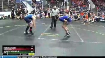 129 lbs Quarterfinals (8 Team) - Nick Sawabini, Dundee Black vs Joseph DeJonghe, Ida