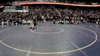 4A 106 lbs Quarterfinal - Ryder Menard, Lake Norman High School vs Denzel Benton, South Garner