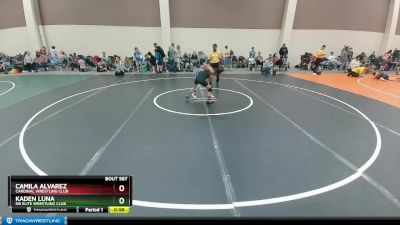 92 lbs Semifinal - Kaden Luna, NB Elite Wrestling Club vs Camila Alvarez, Cardinal Wrestling Club