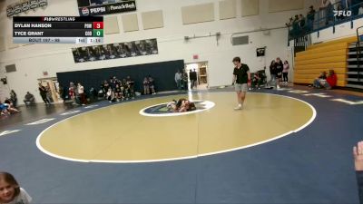 98 lbs Semifinal - Dylan Hanson, Powell Middle School vs Tyce Grant, Cody Middle School