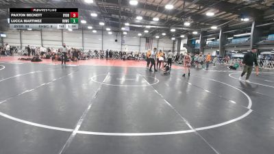 92 lbs Round 5 - 4:00pm Saturday - Lucca Martinez, Rough House W.C., CA vs Paxton Beckett, Backyard Brawlers