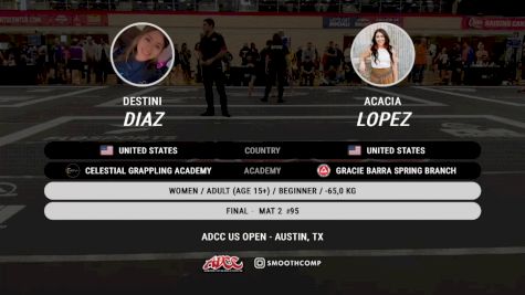 Acacia Lopez vs Destini Diaz 2024 ADCC Austin Open