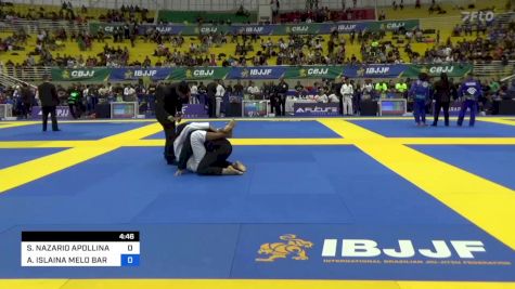 SAMARA NAZARIO APOLLINARIO vs AYGLA ISLAINA MELO BARBOSA 2023 Brasileiro Jiu-Jitsu IBJJF