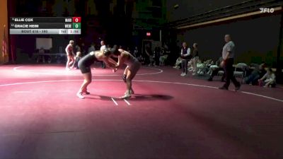 190 lbs Round 3 - Ellie Cox, Marion vs Gracie Heim, West Delaware