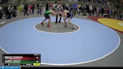 170 lbs Round 2 - Gabriel Dooley, Waldport Leprechauns vs Keegan Thonstad, South Medford Mat Club