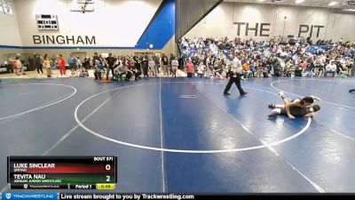 145 lbs Quarterfinal - Tevita Nau, Jordan Junior Wrestling vs Luke Sinclear, Uintah