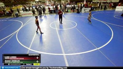 83 lbs Quarterfinal - Isaiah Angeles, Team Selma Wrestling Club vs Luke Loren, Sunkist Kids/Monster Garage