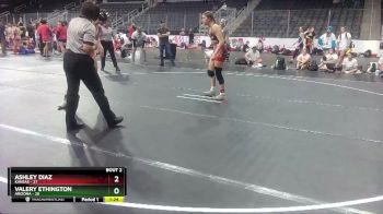 W 122 lbs Round 1 (4 Team) - Ashley Diaz, Kansas vs Valery Ethington, Arizona