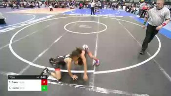 70 lbs Semifinal - DeShaunn Baker, Crusader Wrestling vs Sebastian Huizar, Socal Grappling Club