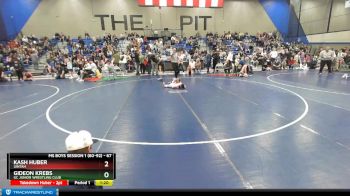 67 lbs Cons. Round 1 - Kash Huber, Uintah vs Gideon Krebs, GC Junior Wrestling Club