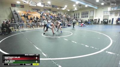 215 lbs Champ. Round 3 - Santiago Salas, Yorba Linda vs Alex Behm, Santa Monica