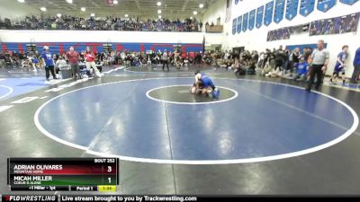 98 lbs Quarterfinal - Micah Miller, Coeur D Alene vs Adrian Olivares, Mountain Home