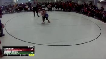 21 lbs Semifinal - Jetta Sapp, Hawks Wrestling Club (Lincoln) vs Stetson Crider, Bridgeport Wrestling Club