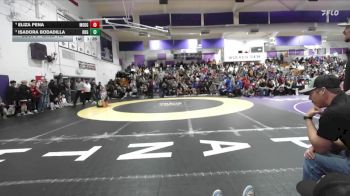 Girls 132 lbs 3rd Place Match - Eliza Pena, Modoc Girls vs Isadora Bodadilla, Red Bluff Girls