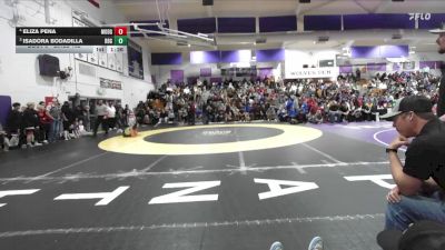 Girls 132 lbs 3rd Place Match - Eliza Pena, Modoc Girls vs Isadora Bodadilla, Red Bluff Girls