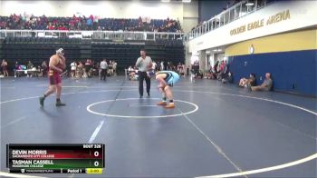 184 lbs Champ. Round 2 - Tasman Cassell, Moorpark College vs Devin Morris, Sacramento City College