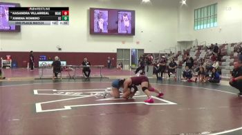 160 lbs 3rd Place Match - Kasandra Villarreal, Mt. San Antonio College vs Ximena Romero, Cerritos College