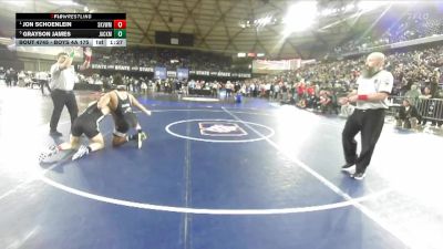 Boys 4A 175 lbs Semifinal - JON SCHOENLEIN, Skyview vs Grayson James, Jackson