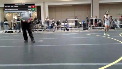 90 lbs Round Of 32 - Mateo Saldana, Sonoma WC vs Mason Worden, Gold Rush Wr Ac