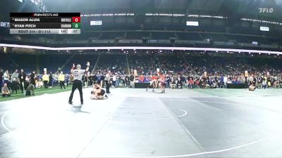 D1-113 lbs Cons. Round 3 - Ryan Fitch, Dearborn vs Mason Aluia, Northville