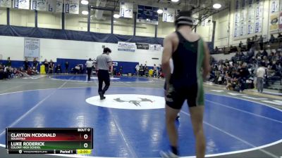 171 lbs Quarterfinal - Clayton McDonald, Soldotna vs Luke Roderick, Colony High School