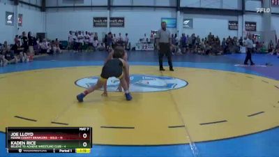 132 lbs Semis & 1st Wb (8 Team) - Joe Lloyd, MOORE COUNTY BRAWLERS - GOLD vs Kaden Rice, BELIEVE TO ACHIEVE WRESTLING CLUB