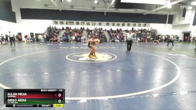 113 lbs Champ. Round 1 - Diego Arias, La Mirada vs Allan Mejia, Warren