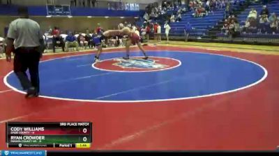 195 lbs Placement Matches (8 Team) - Cody Williams, Dade County vs Ryan Crowder, Fannin County HS