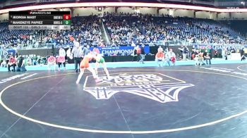 Girls-110 lbs Cons. Round 1 - Makenzye Papiez, Howell (Girls) vs Jeorgia Mast, Constantine (Girls)