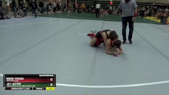110 lbs Quarterfinal - Jet Lester, Chickasaw Elite Wrestling Club vs Knox Young, GHV Mat Club