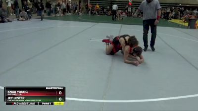 110 lbs Quarterfinal - Jet Lester, Chickasaw Elite Wrestling Club vs Knox Young, GHV Mat Club