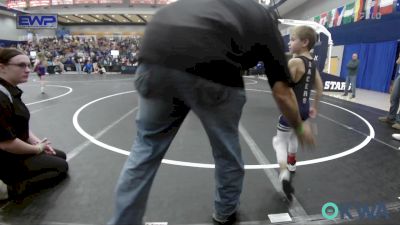 46 lbs Consi Of 4 - Foster Barnes, Newcastle Youth Wrestling vs Silas Boyd, Harrah Little League Wrestling