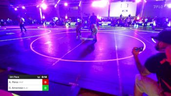 87 lbs 5th Place - Aiden Pena, Unattached vs Gino Amorosa, Black Fox Wrestling Academy