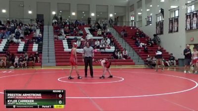 121 lbs Round 3 - Preston Armstrong, Hewitt Trussville Middle School vs Kyler Carreker, Hewitt Trussville Freshman