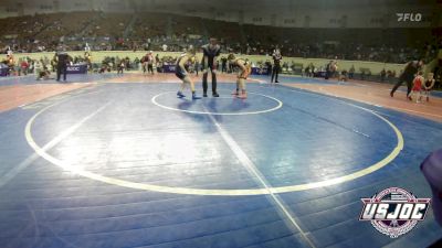 90 lbs Final - Brantley Hamilton, Cushing Tigers vs Greysen Parnell, Harrah Little League Wrestling