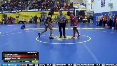 170 lbs Cons. Round 4 - Natalie Carlisle, LEBANON vs Jazaria Akins, Flossmoor (Homewood-F.)