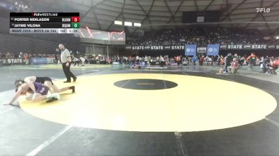 Boys 2A 144 lbs Champ. Round 2 - Porter Neklason, Black Hills vs Jayms Vilona, Sequim
