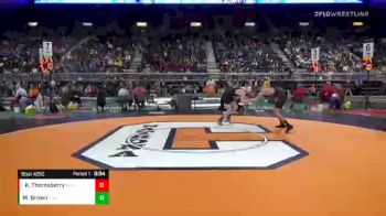 4A-152 lbs Cons. Round 2 - Kaden Thornsberry, Natrona County vs Mason Brown, Thunder Basin High School