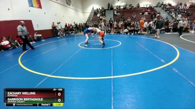 150 lbs 5th Place Match - Zachary Welling, Evanston vs Garrison Bertagnole, Natrona County