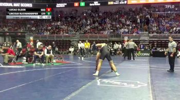 1A-190 lbs Cons. Round 4 - Lucas Olson, Woodbine vs Lincoln Blickenderfer, Central Springs