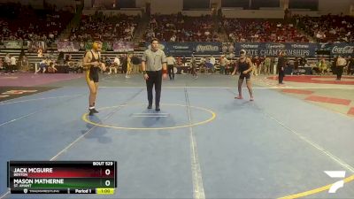 D 1 132 lbs Cons. Round 4 - Jack McGuire, Benton vs Mason Matherne, St. Amant