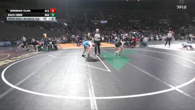 5A Boys 126 lbs Champ. Round 1 - Jeremiah Oliva, Crater Boys vs Zach Ober, Bend Boys