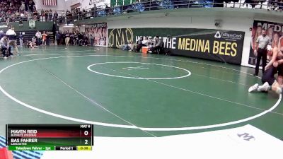 157 lbs Cons. Round 3 - Maven Reid, Buckeye (Medina) vs Bas Fahrer, Lancaster