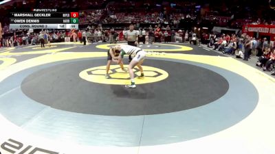 D1-150 lbs Cons. Round 2 - Owen Dennis, Harrison vs Marshall Geckler, Mass. Perry