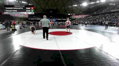 Boys 4A 190 lbs Champ. Round 2 - Kannon Freschette, Camas vs Malaki Town, Moses Lake