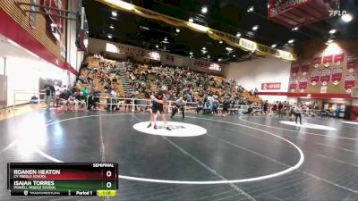 150 lbs Semifinal - Isaiah Torres, Powell Middle School vs Roanen Heaton, CY Middle School