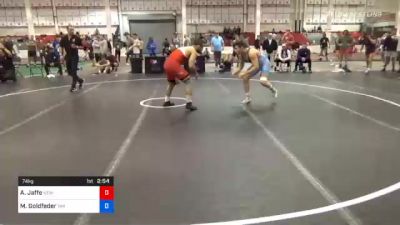 74 kg Prelims - Aj Jaffe, New England Regional Training Center vs Michael Goldfeder, Tar Heel Wrestling Club