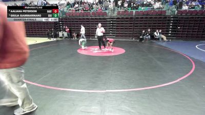 100 lbs Quarterfinal - Aaliana Peterson, Hartsville vs Giulia Giammarinaro, Dixie