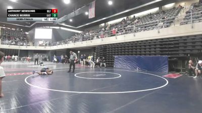 115 lbs Semifinal - Anthony Newsome, Milford vs Chance Morris, East Orange