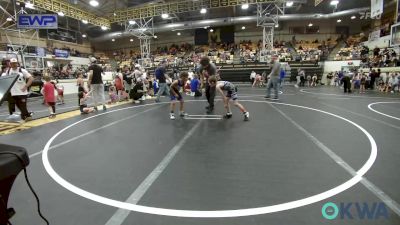 58 lbs Consi Of 8 #1 - Huxley Kelton, Harrah Little League Wrestling vs Daxon Webb, Noble Takedown Club